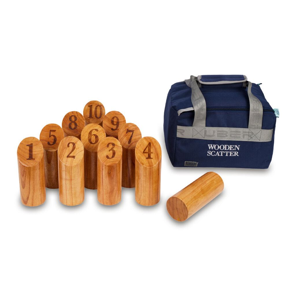 Uber Games Wooden Scatter Number Skittles Set - Masters Traditional Games Uber Games Wooden Scatter Number Skittles Set