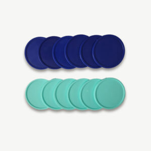 12 Spare Discs for Deluxe Giant 4-in-a-Row Game - 6 Navy 6 Sky Blue