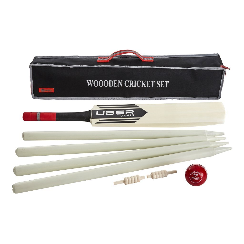 Uber Games Wooden Cricket Set - Masters Traditional Games Uber Games Wooden Cricket Set