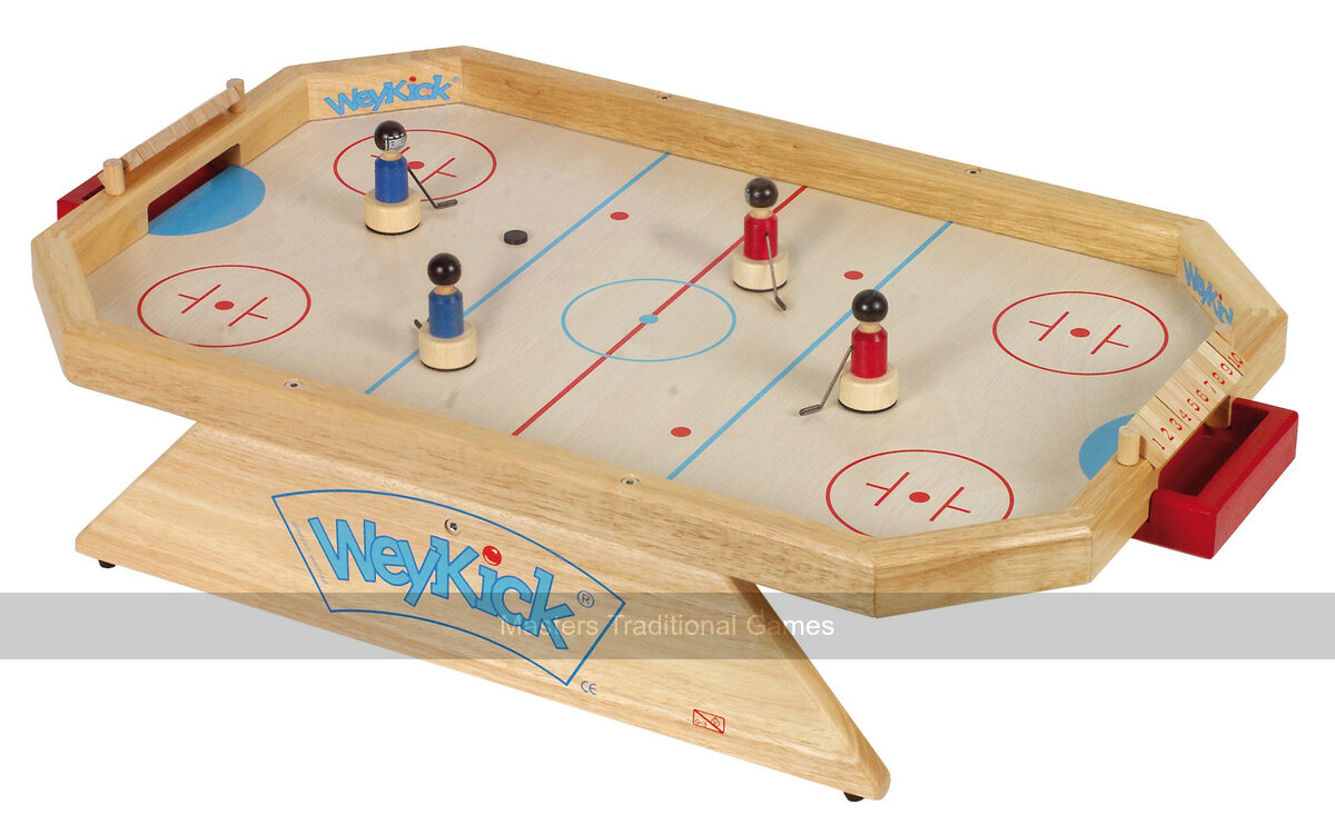 WeyKick Magnetic Wooden Table Ice Hockey Game - Masters Traditional Games shop WeyKick Magnetic Wooden Table Ice Hockey Game