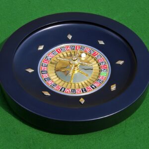 36cm Wooden Roulette Wheel with Metal Wheelhead (Balls Included)