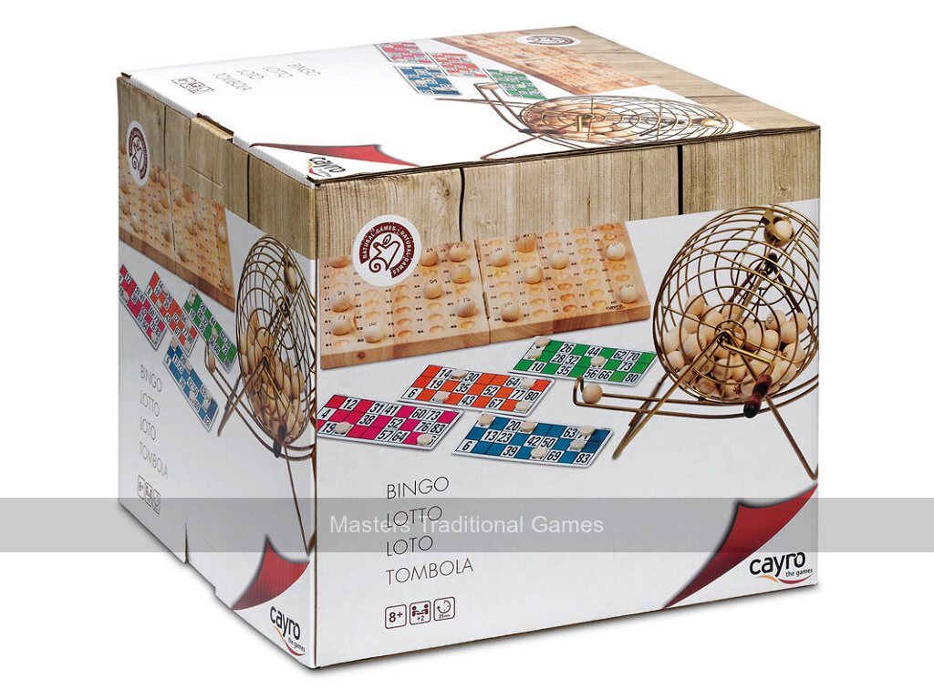 Home Bingo Deluxe (90 balls, wooden components) - Masters Traditional Games Home Bingo Deluxe (90 balls, wooden components)