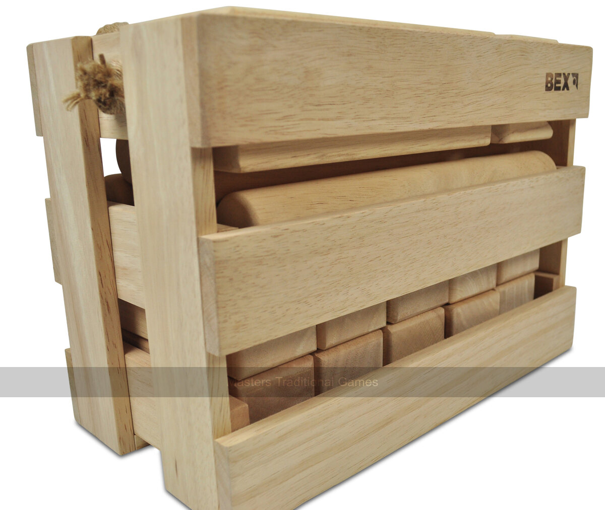 Bex Kubb Original in Wooden Box - Rubberwood - Masters Traditional Games shop Bex Kubb Original in Wooden Box - Rubberwood