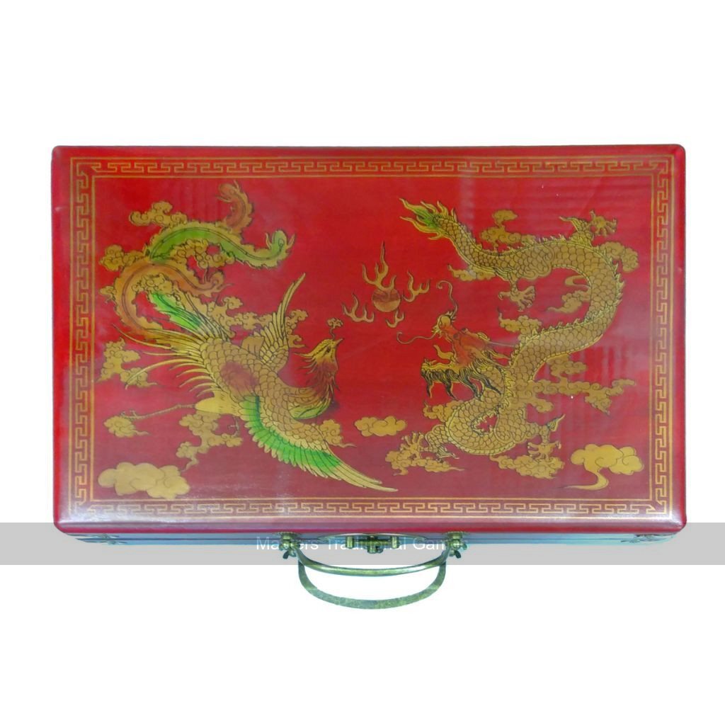 Mah Jong (Mahjong) Set in Leatherette Case - Masters Traditional Games Mah Jong (Mahjong) Set in Leatherette Case