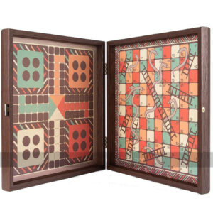 Chess, Backgammon, Ludo, Snakes & Ladders Wooden Games Compendium