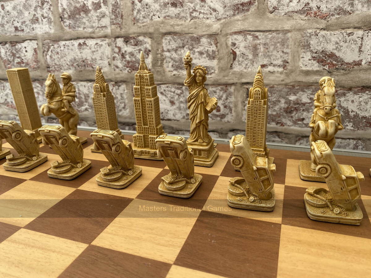 New York Berkeley Chess Set with 4.25 inch King - Masters Traditional Games New York Berkeley Chess Set with 4.25 inch King