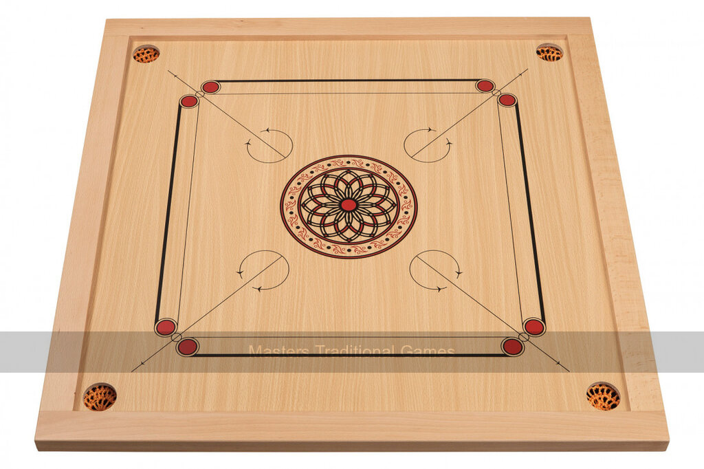 Philos Classic Carrom Set with Accessories - Masters Traditional Games Philos Classic Carrom Set with Accessories
