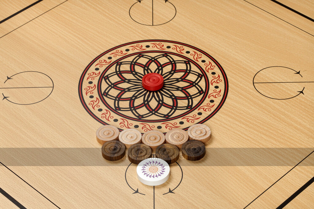 Philos Classic Carrom Set with Accessories - Masters Traditional Games Philos Classic Carrom Set with Accessories