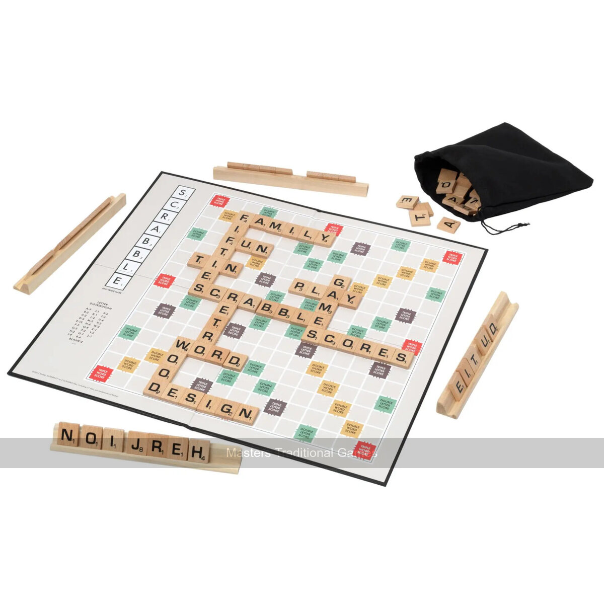 Scrabble - English Retro Edition In Tin - Masters Traditional Games Scrabble - English Retro Edition In Tin