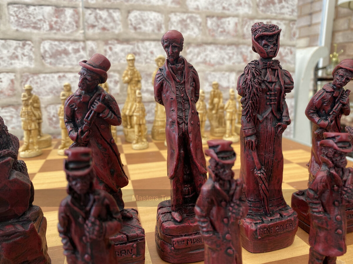Sherlock Holmes Berkeley Chess Set with 6 inch King - Masters Traditional Games Sherlock Holmes Berkeley Chess Set with 6 inch King