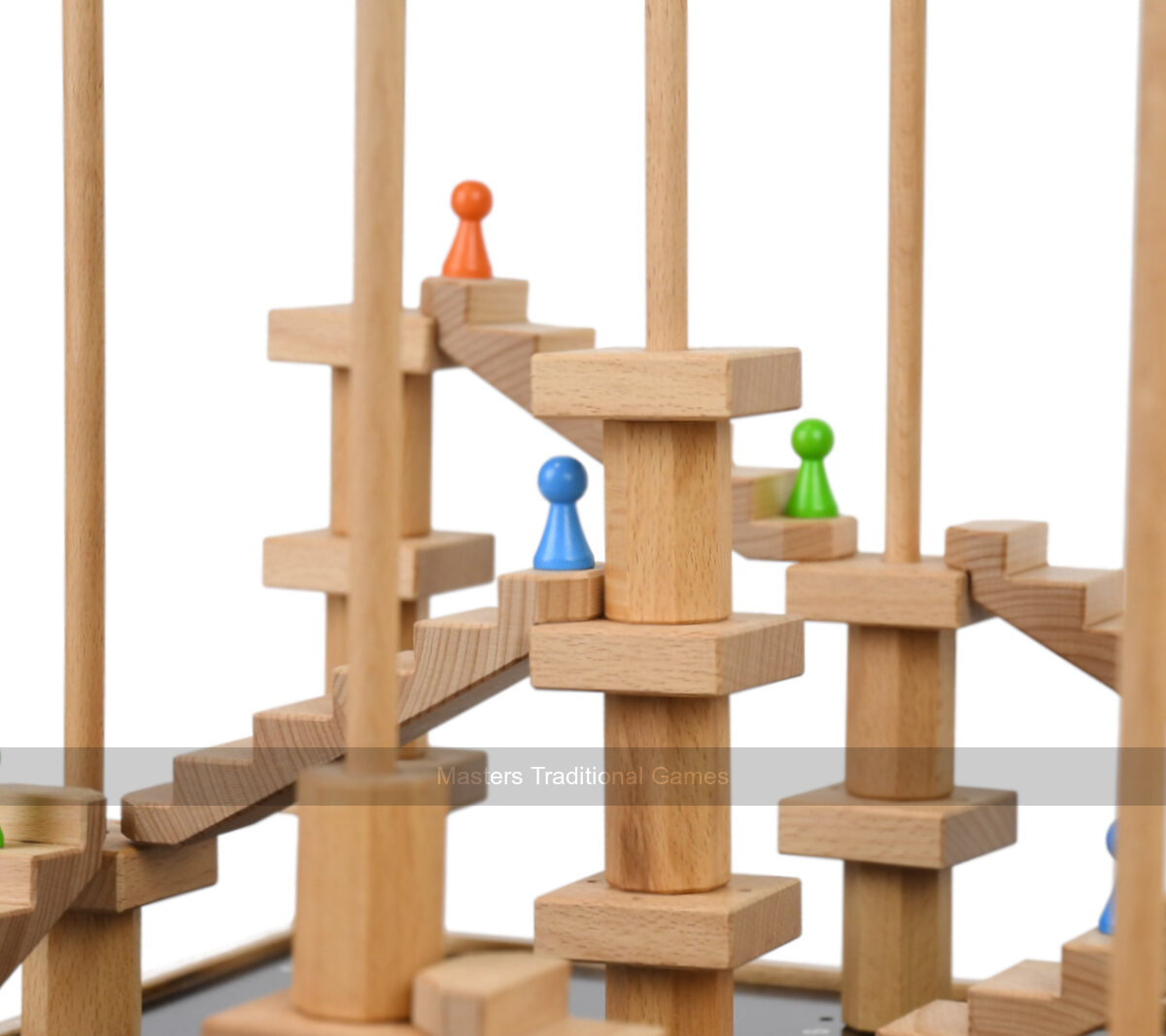 Wooden Stairz Game - Strategic 3D Building and Climbing Game - Masters Traditional Games Wooden Stairz Game - Strategic 3D Building and Climbing Game