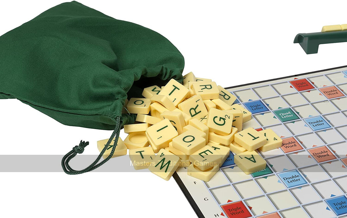 Super Scrabble (giant English Scrabble board with twice as many tiles) - Masters Traditional Games Super Scrabble (giant English Scrabble board with twice as many tiles)