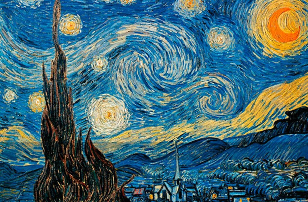 Van Gogh Starry Night 1000 piece Jigsaw Puzzle - Masters Traditional Games shop Van Gogh Starry Night 1000 piece Jigsaw Puzzle