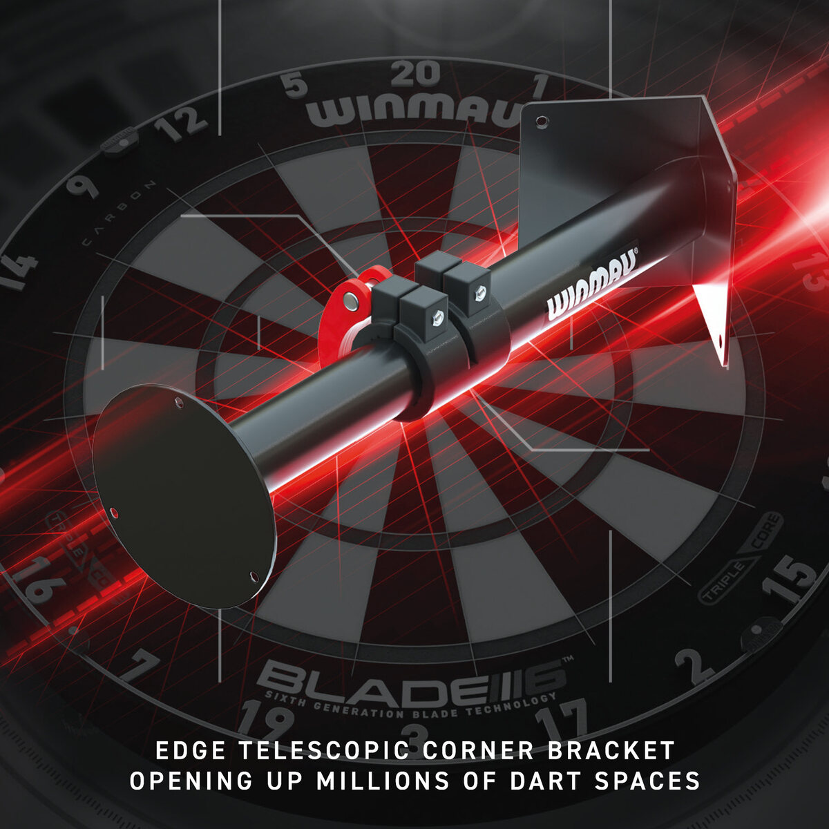 Winmau Edge Corner Dartboard Bracket - Masters Traditional Games Winmau Edge Corner Dartboard Bracket