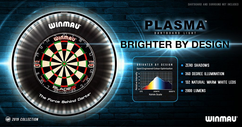 Winmau Plasma Dartboard Light - Masters Traditional Games Winmau Plasma Dartboard Light