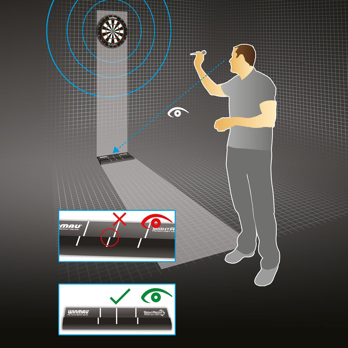 Winmau SightRight 2: Perfect Dart Vision - Masters Traditional Games Winmau SightRight 2: Perfect Dart Vision