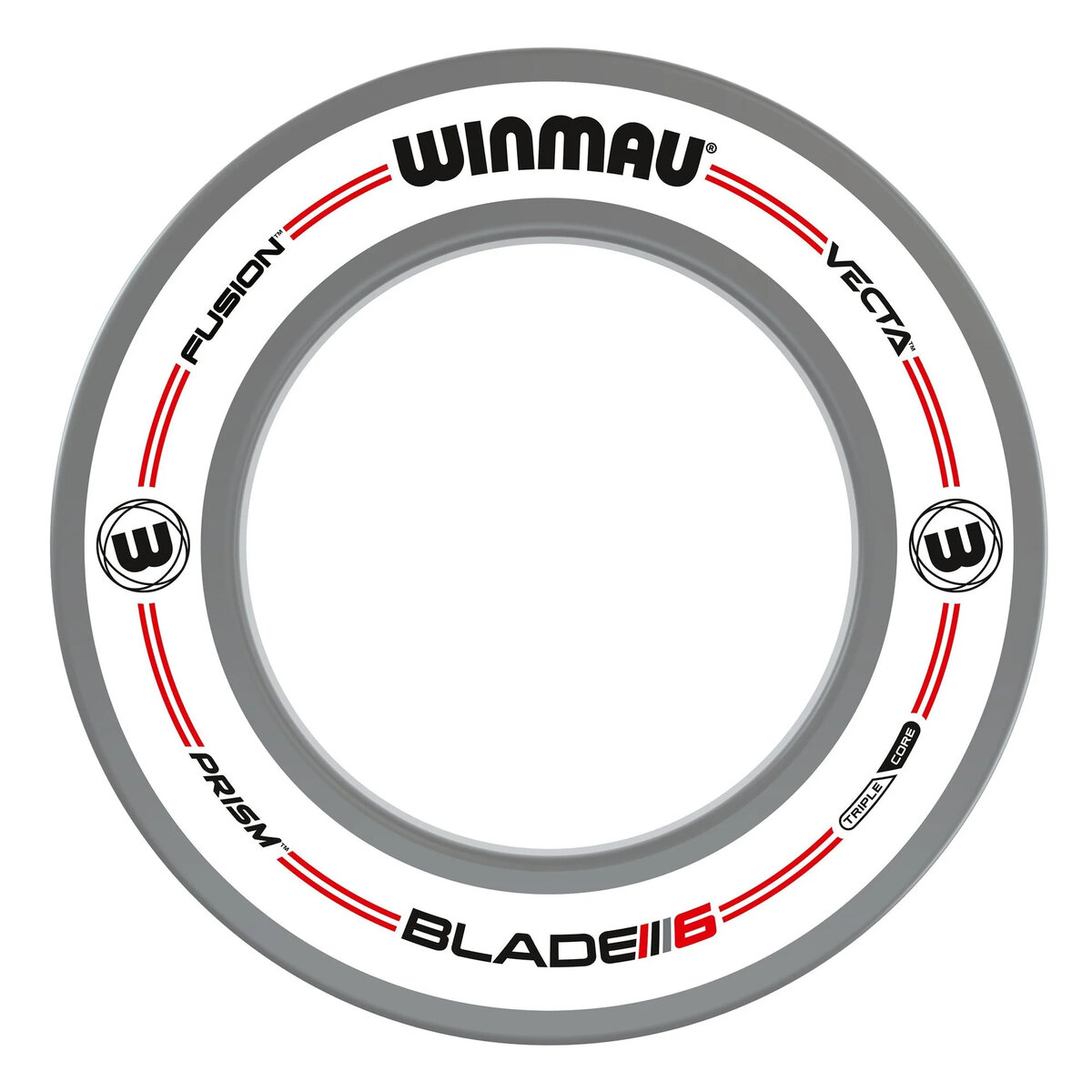 Winmau Plasma Ice Dartboard Light & Grey/White Pro-Line Surround Bundle - Masters Traditional Games shop Winmau Plasma Ice Dartboard Light & Grey/White Pro-Line Surround Bundle