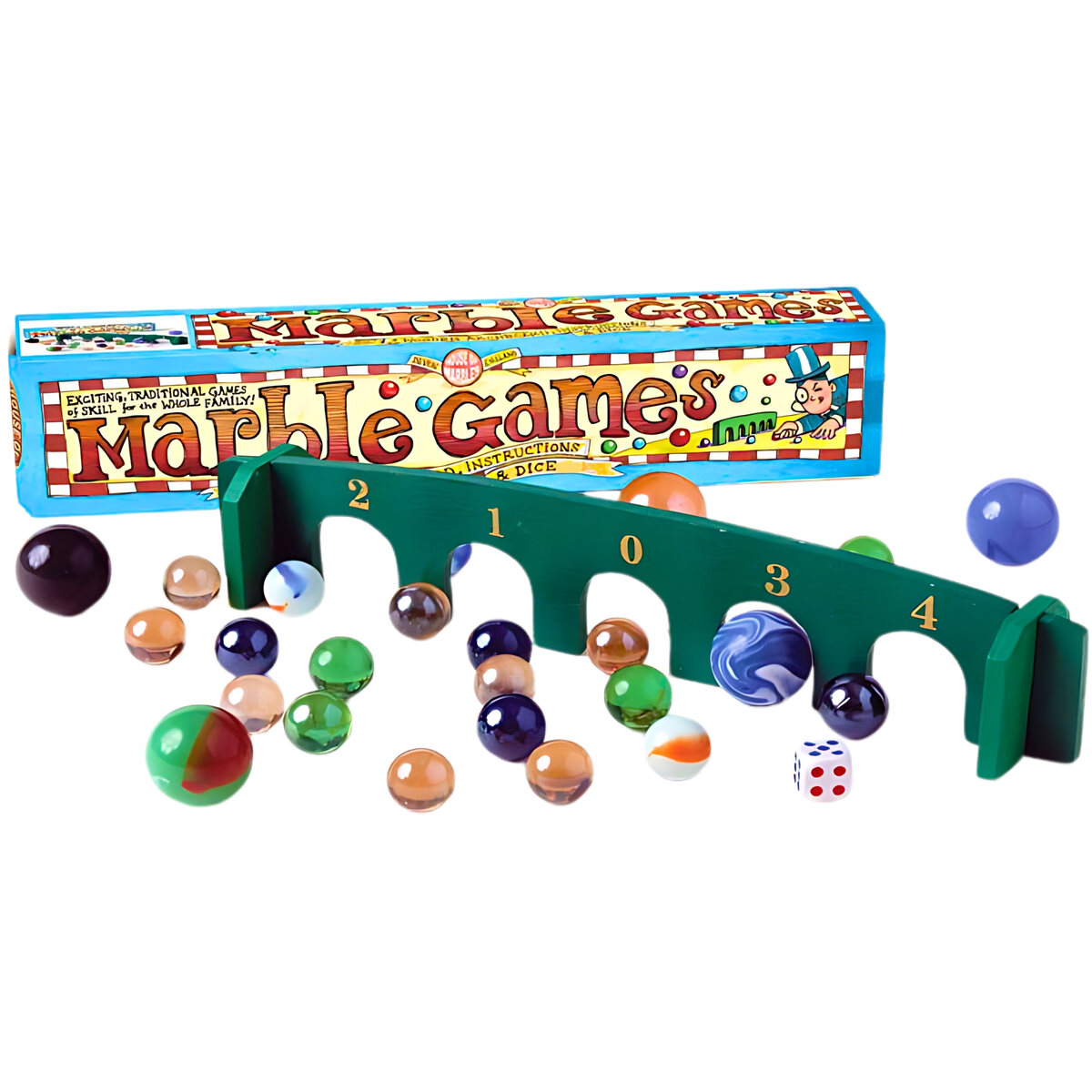 Marble Games Pack - Assorted marble games with an archboard - Masters Traditional Games Marble Games Pack - Assorted marble games with an archboard
