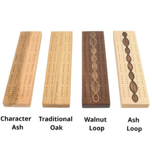 Masters Hand-made Large Traditional English Cribbage Board with Brass Pegs
