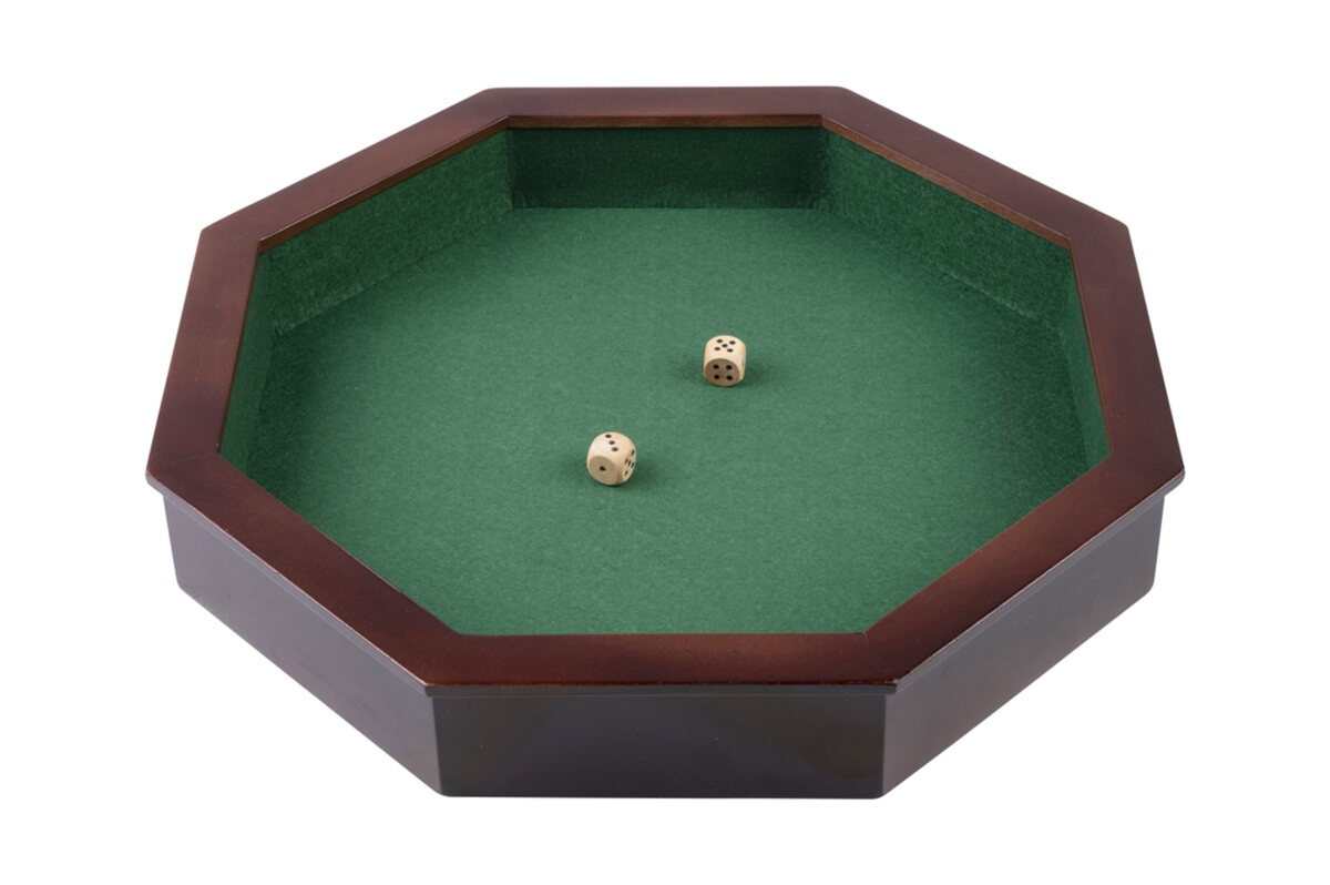 Octagonal Dice Tray - 38cm - Dice not included