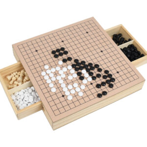 Wooden Double Sided Go Board/Chess Box Set with Drawers - Masters Traditional Games shop Wooden Double Sided Go Board/Chess Box Set with Drawers