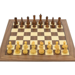 DGT Walnut Chess Board with Modern Staunton Wooden Chess Pieces
