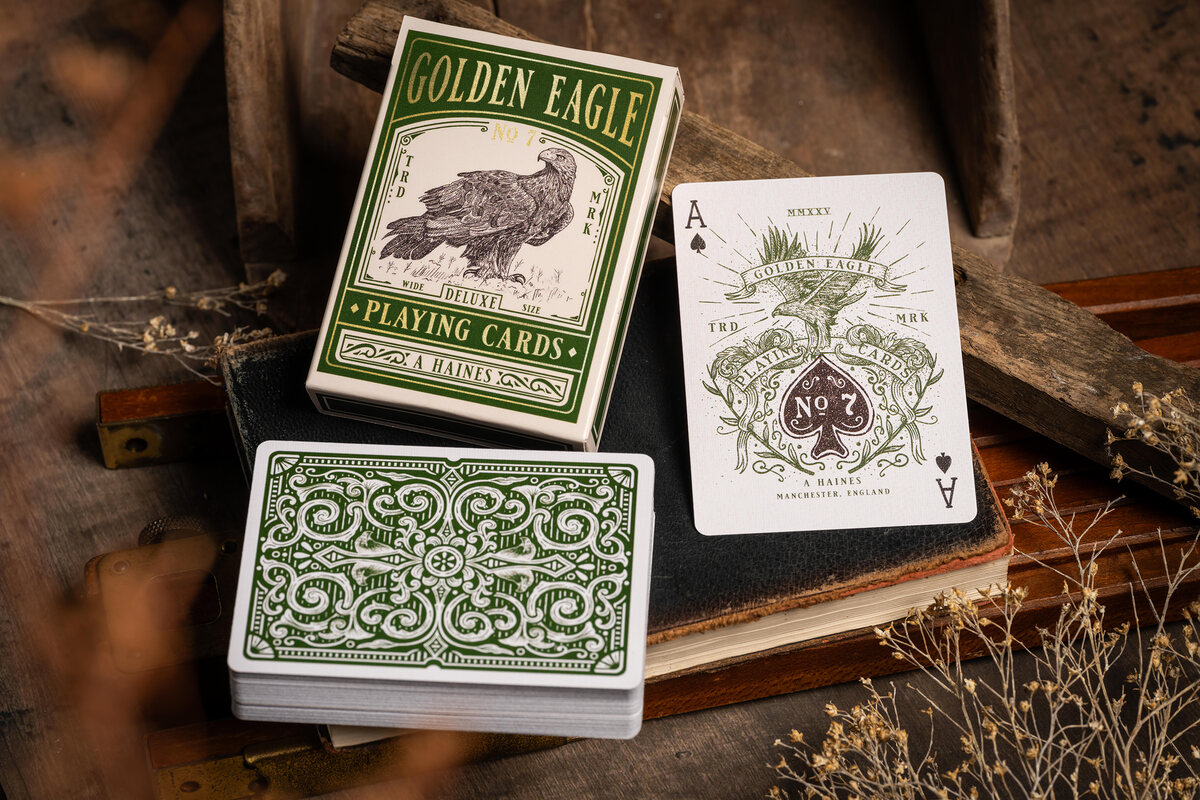 A. Haines Golden Eagle No. 7 Vintage Playing Cards - Standard Edition - Masters Traditional Games A. Haines Golden Eagle No. 7 Vintage Playing Cards - Standard Edition