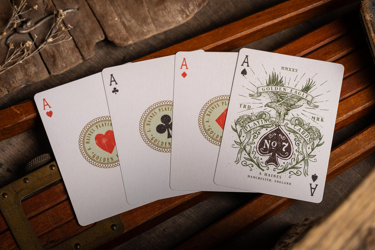 A. Haines Golden Eagle No. 7 Vintage Playing Cards - Standard Edition - Masters Traditional Games A. Haines Golden Eagle No. 7 Vintage Playing Cards - Standard Edition
