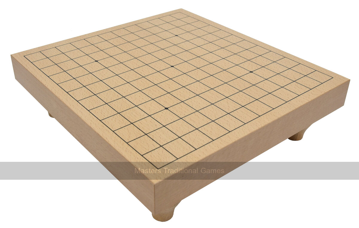 13 x 13 Go Board with Legs (36mm thick, beech veneer, no stones) - Masters Traditional Games 13 x 13 Go Board with Legs (36mm thick, beech veneer, no stones)