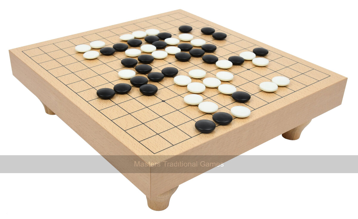 13 x 13 Go Board with Legs (36mm thick, beech veneer, no stones) - Masters Traditional Games 13 x 13 Go Board with Legs (36mm thick, beech veneer, no stones)