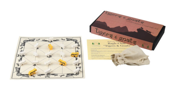 Tigers & Goats (Bagh-Chal) - Cloth Board with Wooden Pieces