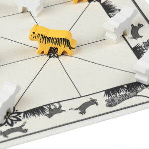Tigers & Goats (Bagh-Chal) - Cloth Board with Wooden Pieces
