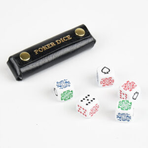 Poker Dice in Leather Case