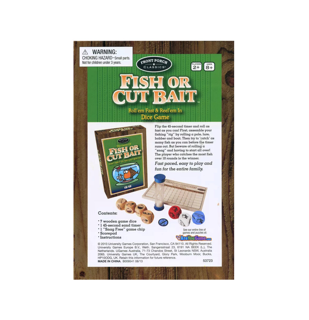 Fish or Cut Bait - Fast-Paced Dice Party Game - Masters Traditional Games shop Fish or Cut Bait - Fast-Paced Dice Party Game