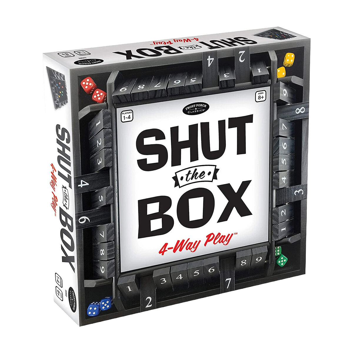 Front Porch Classics Shut The Box 4-Way Play - Masters Traditional Games Front Porch Classics Shut The Box 4-Way Play