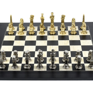 Italfama Egyptian Metal Chess Set, 3.75-inch King - Board not included
