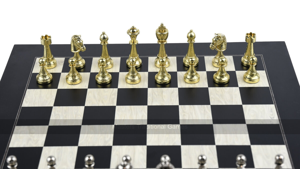 Italfama Metal Chessmen - Board not included - Masters Traditional Games Italfama Metal Chessmen - Board not included