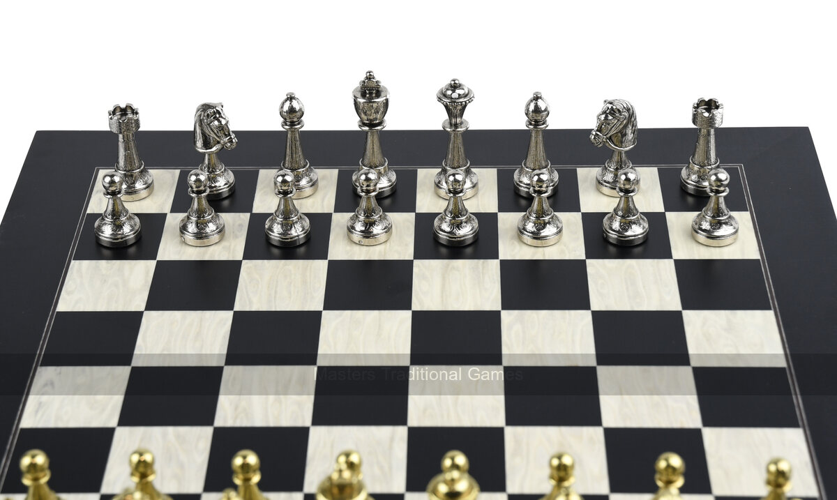 Italfama Metal Chessmen - Board not included - Masters Traditional Games Italfama Metal Chessmen - Board not included