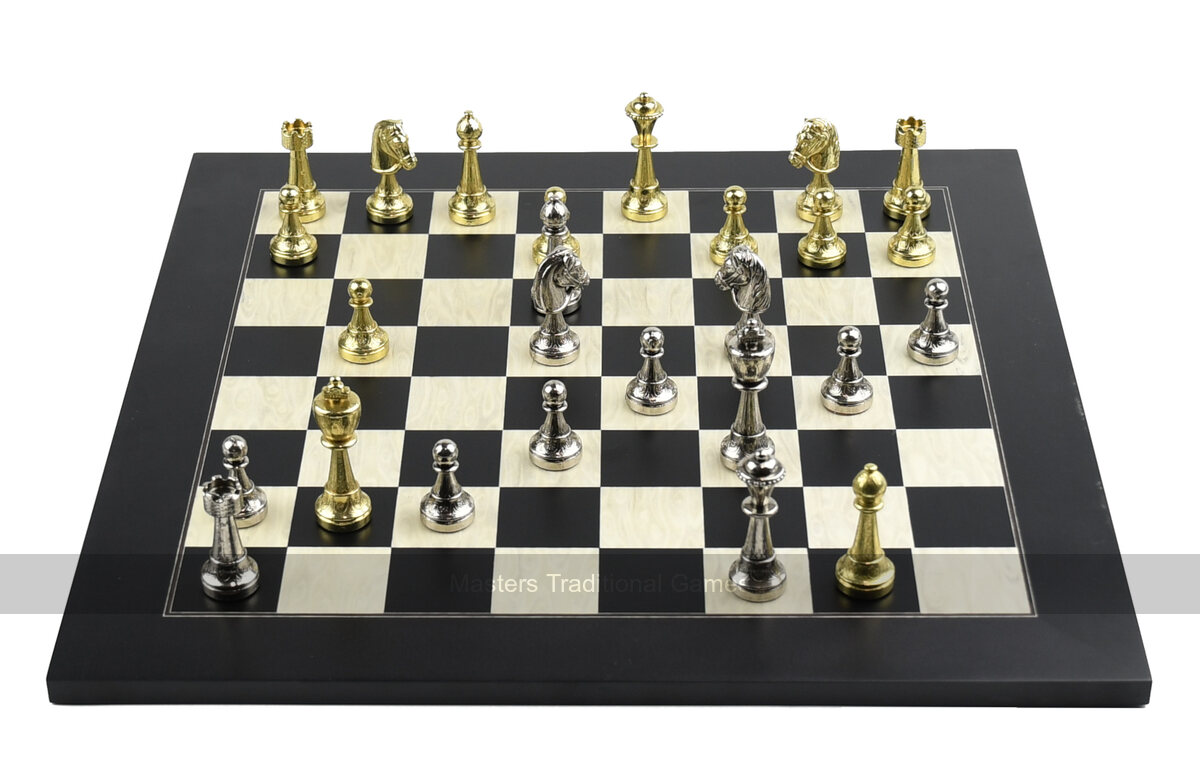 Italfama Metal Chessmen - Board not included - Masters Traditional Games Italfama Metal Chessmen - Board not included