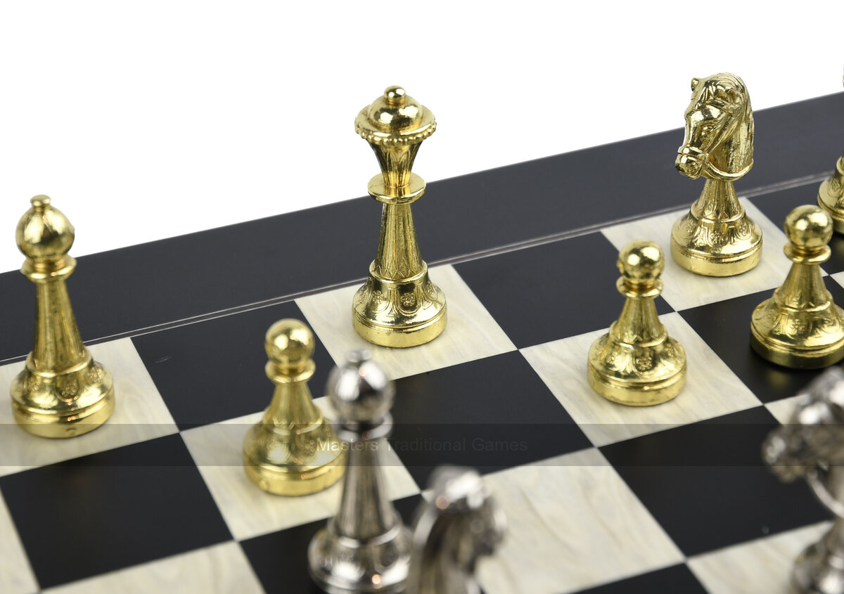 Italfama Metal Chessmen - Board not included - Masters Traditional Games Italfama Metal Chessmen - Board not included