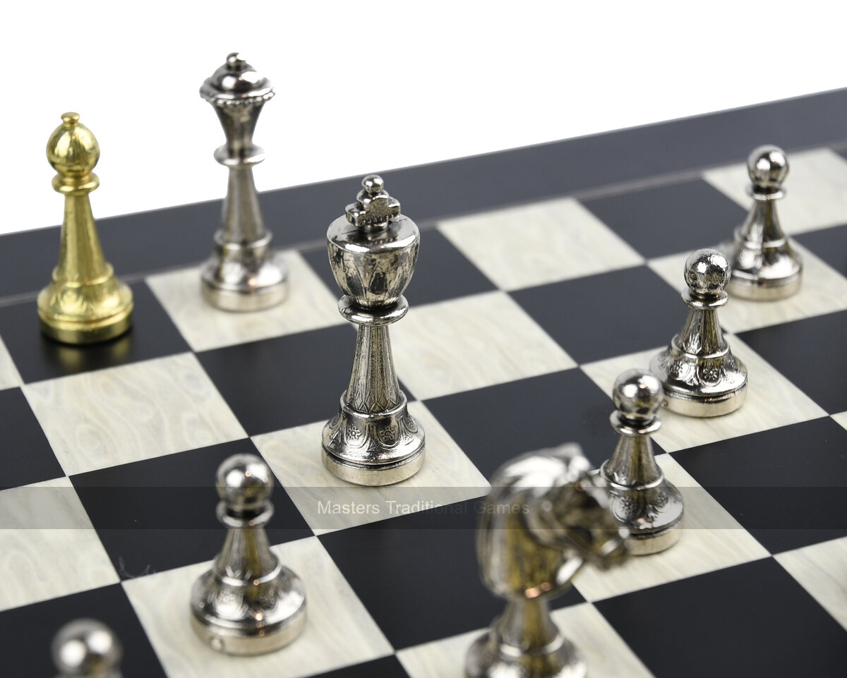 Italfama Metal Chessmen - Board not included - Masters Traditional Games Italfama Metal Chessmen - Board not included