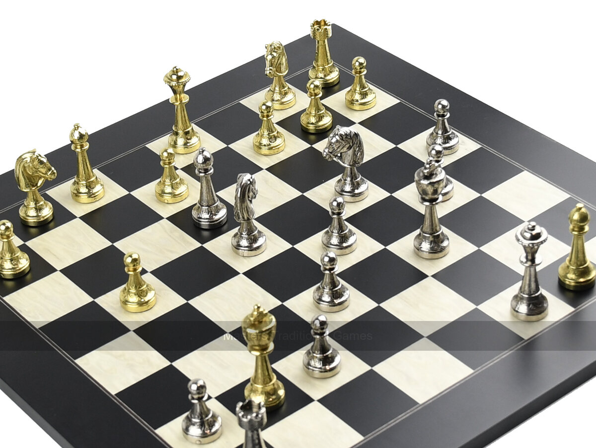 Italfama Metal Chessmen - Board not included - Masters Traditional Games Italfama Metal Chessmen - Board not included