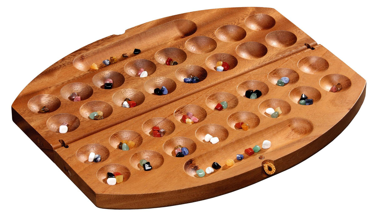 Four Rank Mancala (Hus, Omweso, Bao) - travel version - Masters Traditional Games shop Four Rank Mancala (Hus, Omweso, Bao) - travel version