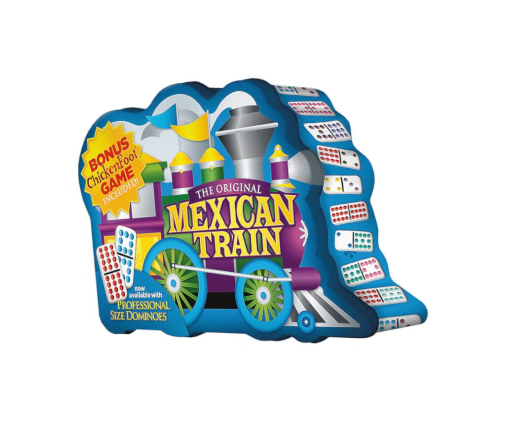 The Original Mexican Train and Chickenfoot Deluxe Dominoes Set - Masters Traditional Games The Original Mexican Train and Chickenfoot Deluxe Dominoes Set