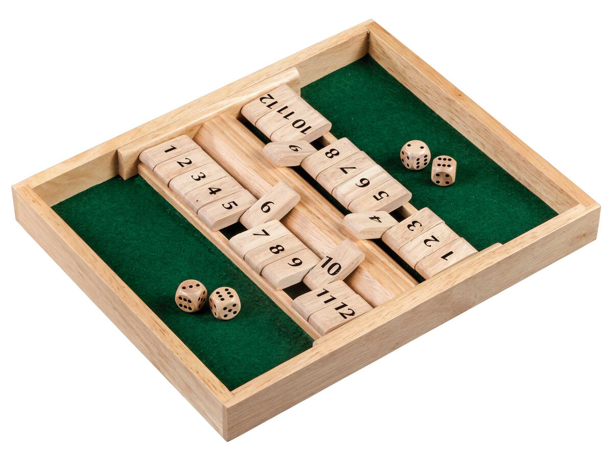 2 Player Shut the Box - 12 numbers - Masters Traditional Games shop 2 Player Shut the Box - 12 numbers