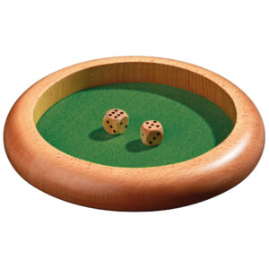 Wooden Dice Tray, 22cm - Masters Traditional Games shop Wooden Dice Tray, 22cm