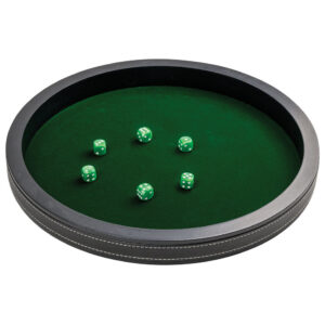Dice Tray - Extra Large with leatherette decoration - Masters Traditional Games shop Dice Tray - Extra Large with leatherette decoration