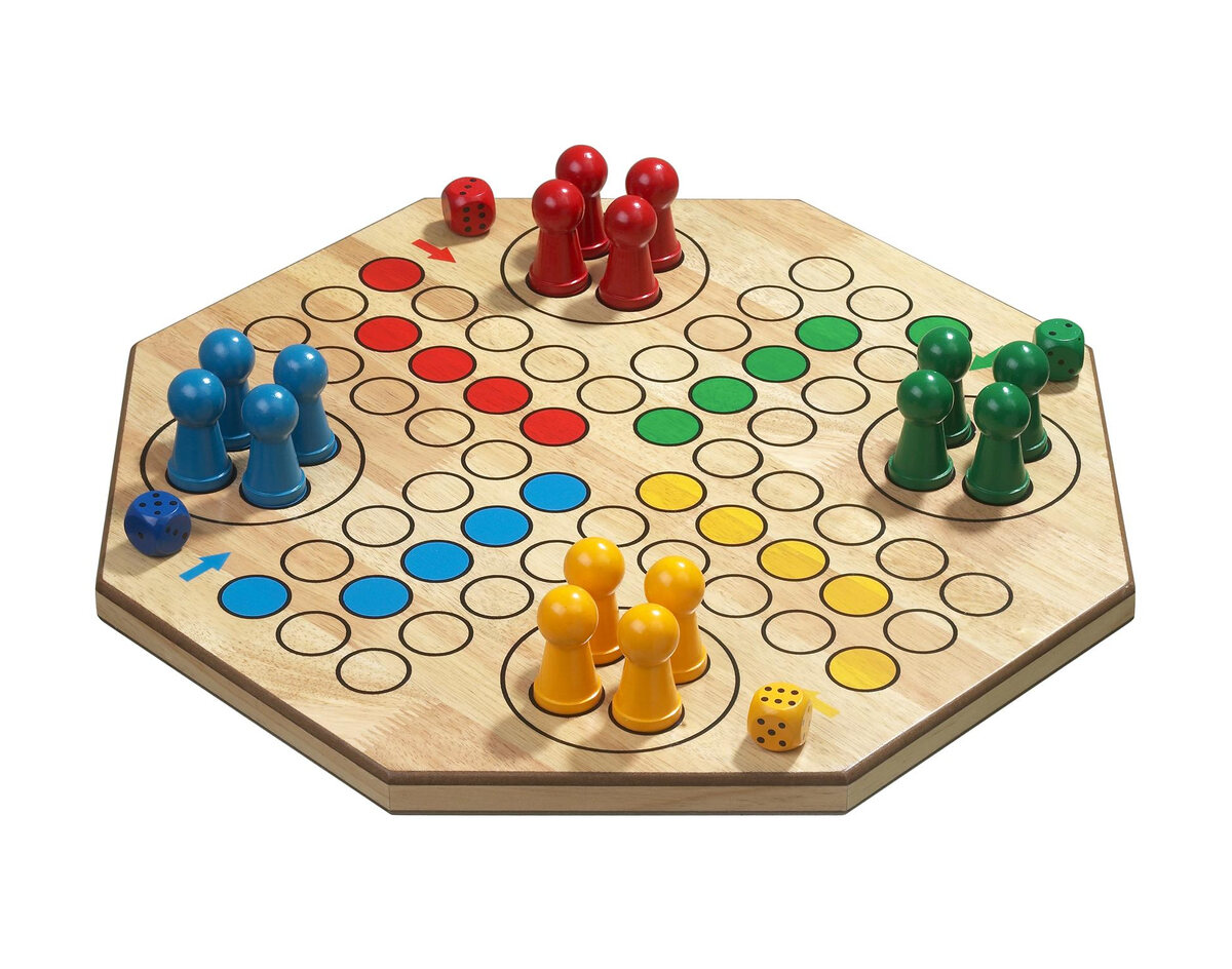 Ludo - Large Wooden Board - Masters Traditional Games shop Ludo - Large Wooden Board