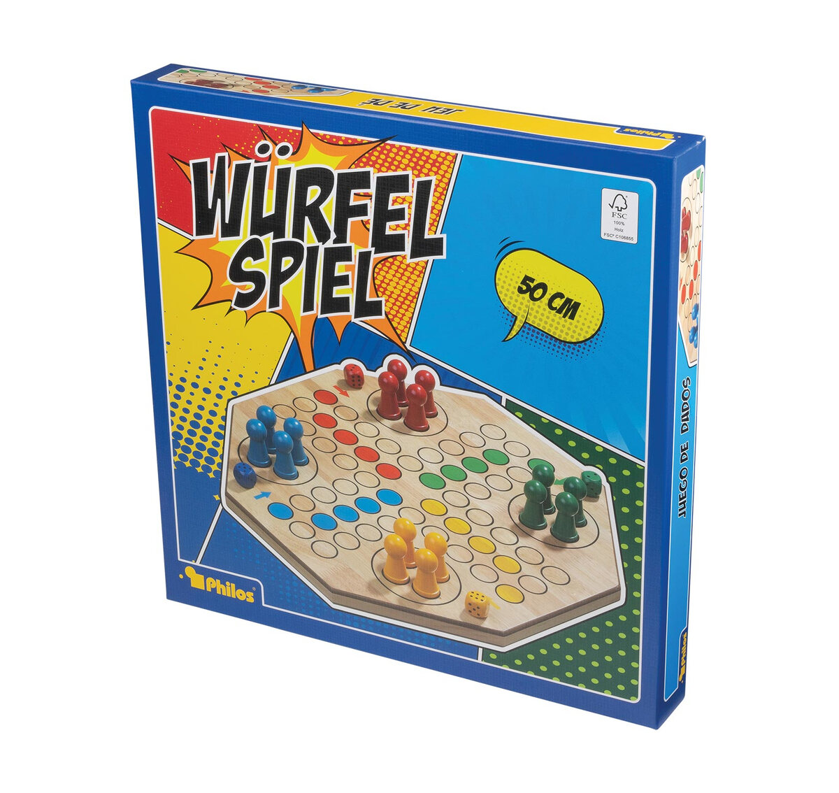 Ludo - Large Wooden Board - Masters Traditional Games shop Ludo - Large Wooden Board