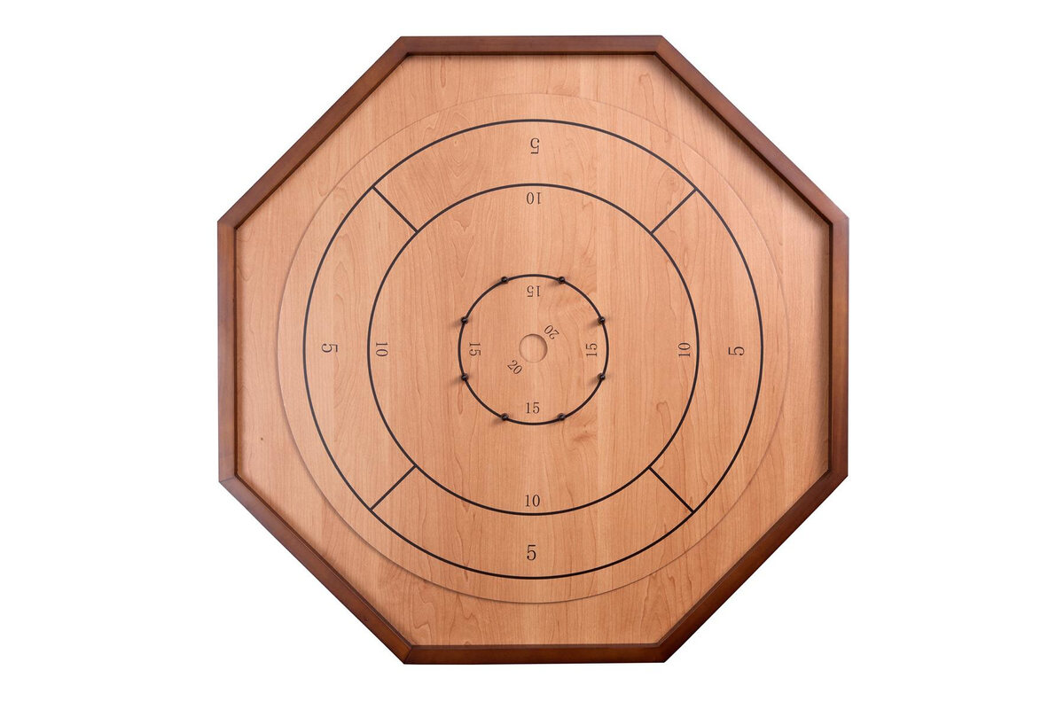 Philos Compact Octagonal Crokinole Board (69cm Board, 56cm Playfield) - Masters Traditional Games Philos Compact Octagonal Crokinole Board (69cm Board, 56cm Playfield)